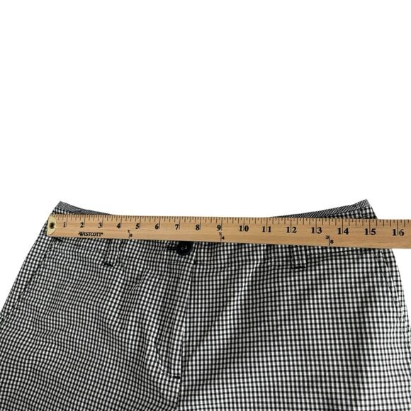 Talbots‎ Checkered Flat Front Black White Shorts 6.5” Inseam Women's Size 6 - Picture 4 of 7